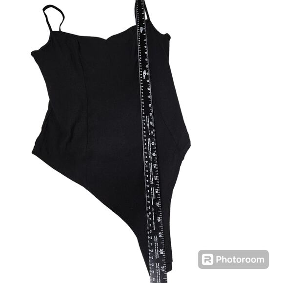 Intimately Free People Black Last Rose Bodysuit V-Neck Thong Size XL - Picture 9 of 11